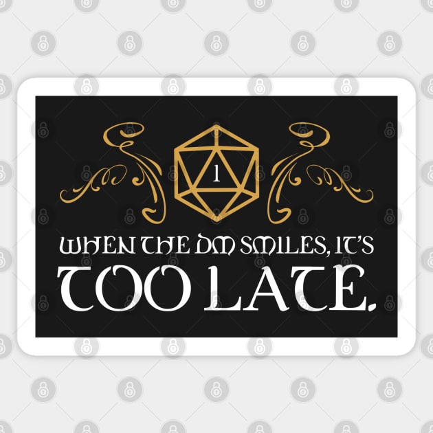 When the Master Smiles Roleplaying and Larping Tabletop RPG Sticker by pixeptional